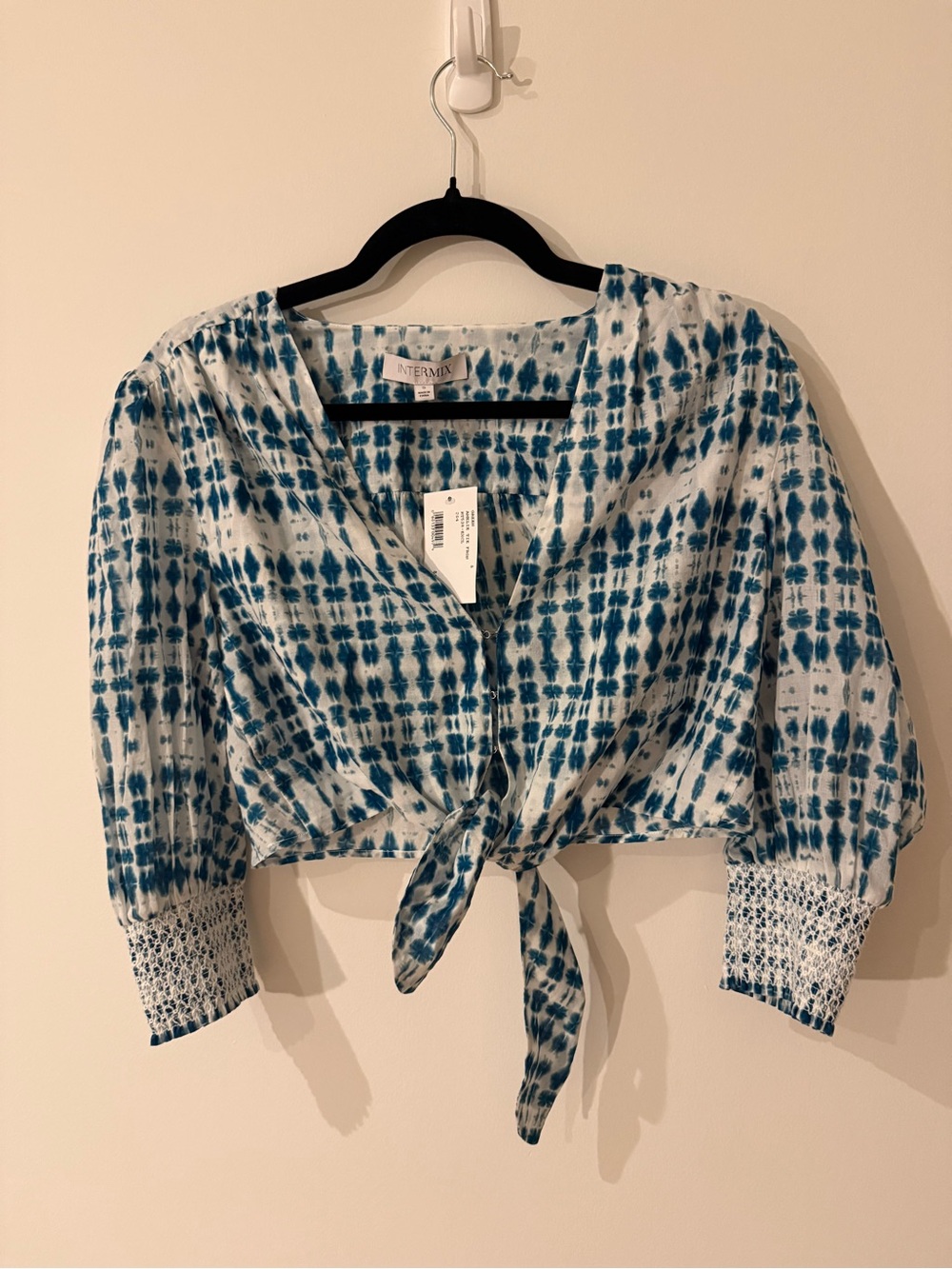 INTERMIX Amelie Tie Dye Cutout Top NWT Size S